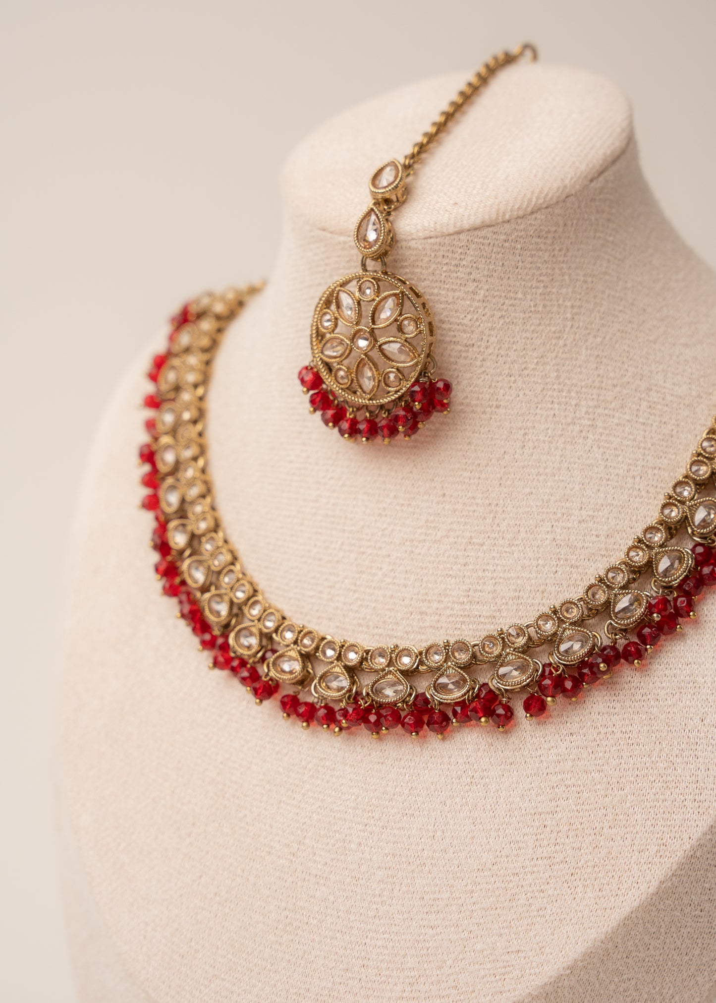 Ruby Rose Bridal Necklace Set