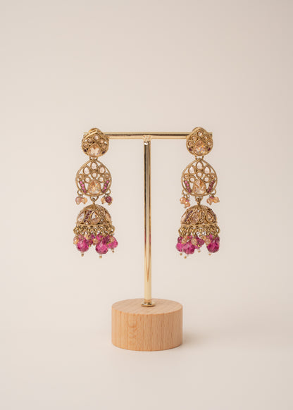 Roseberry Charm Kundan Necklace Set