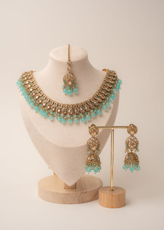 Aqua Mist Royalty Necklace Set