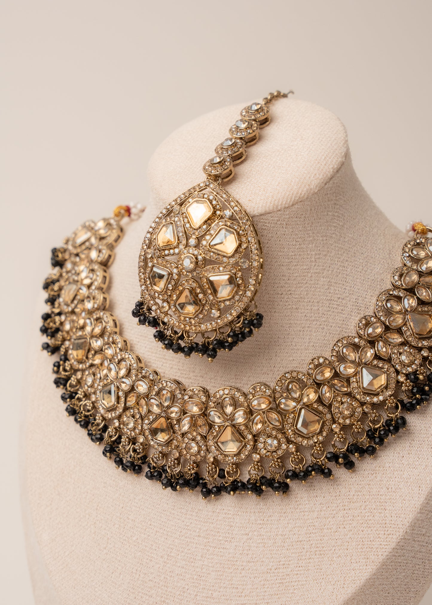 Black Antique Bronze Statement Necklace Set