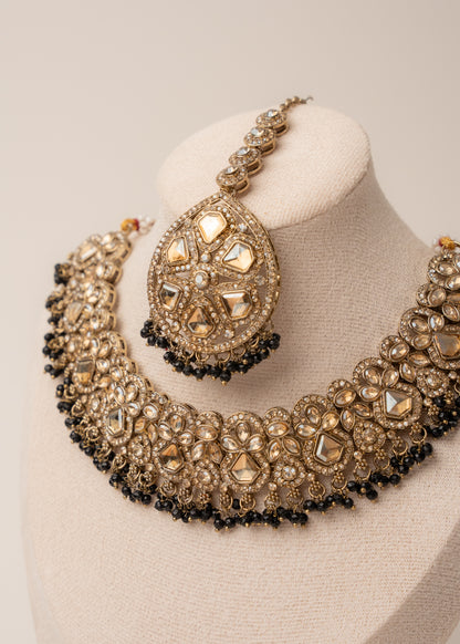 Black Antique Bronze Statement Necklace Set