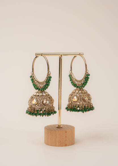 Emerald Royale Kundan Necklace Set