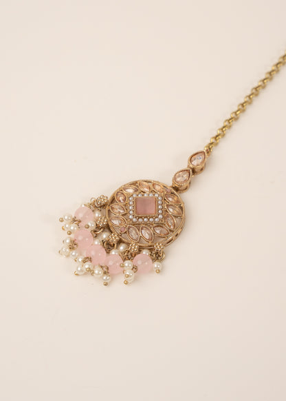Blush Pink Pearl Choker Set