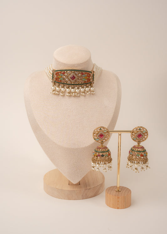 Pearl Multy Grace Choker Set