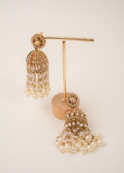 Golden Regal Jhumka Earrings