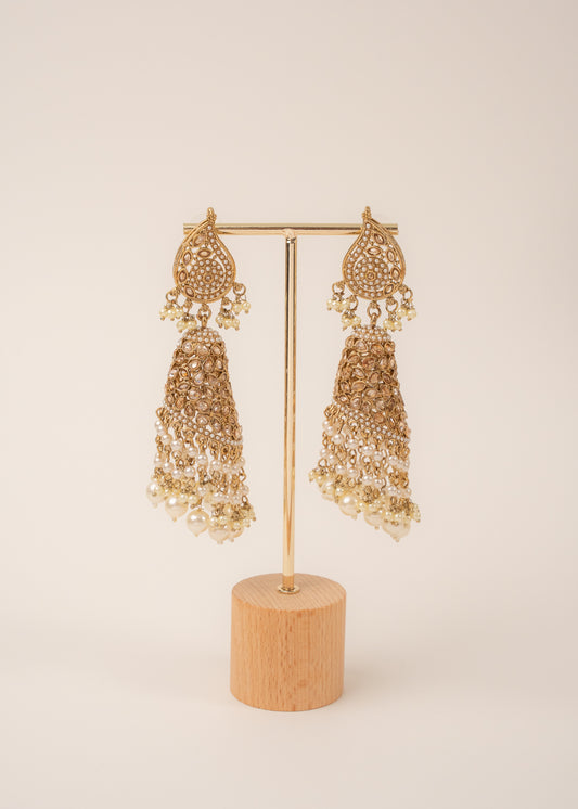Golden Bell Jhumkas