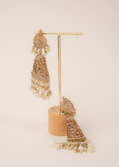 Golden Bell Jhumkas