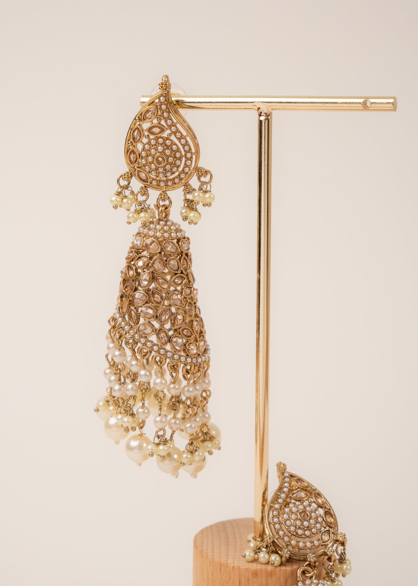 Golden Bell Jhumkas