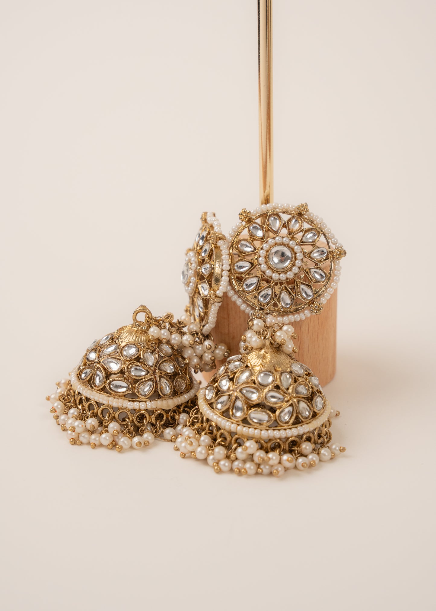 Antique Dome Jhumka Earrings