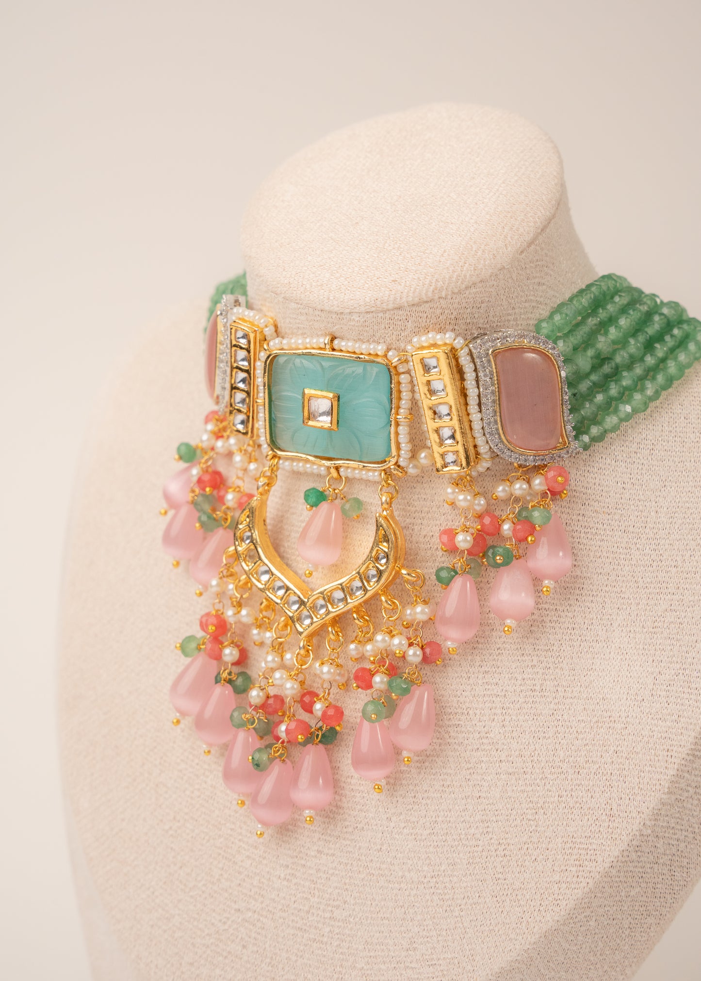Emerald Blossom Bridal Choker Set