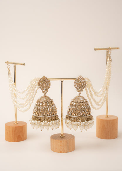 Pearl Glow Sahara Jhumka Set