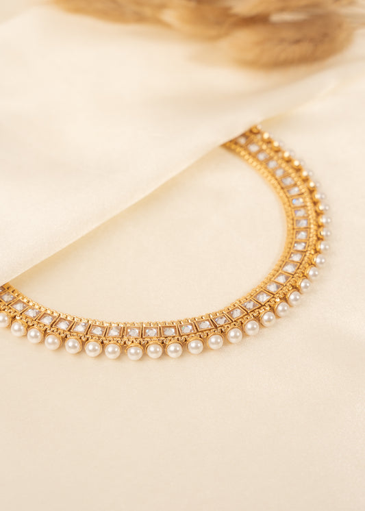 Golden Pearl Grace Necklace Set