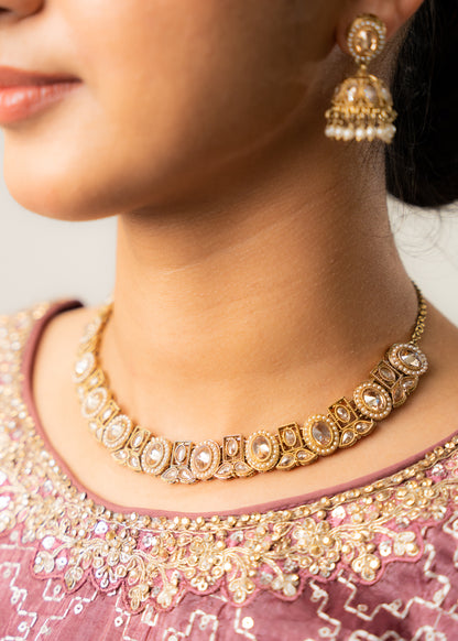 Royal Ivory Kundan Necklace Set