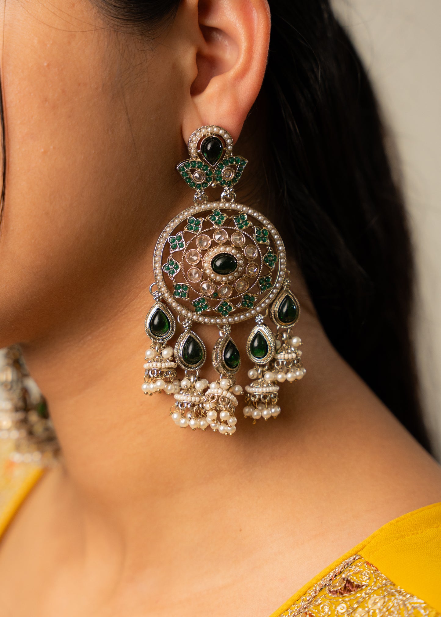 Emerald Green Heritage Earrings