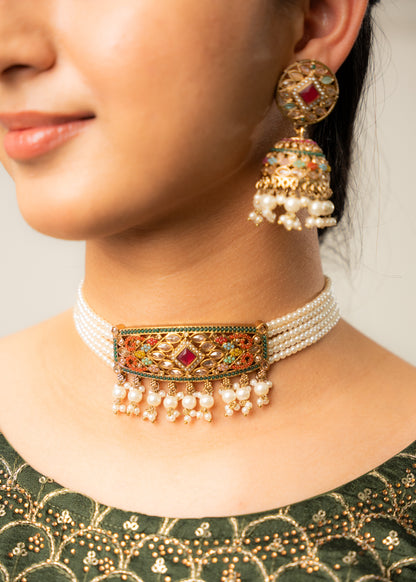 Pearl Multy Grace Choker Set