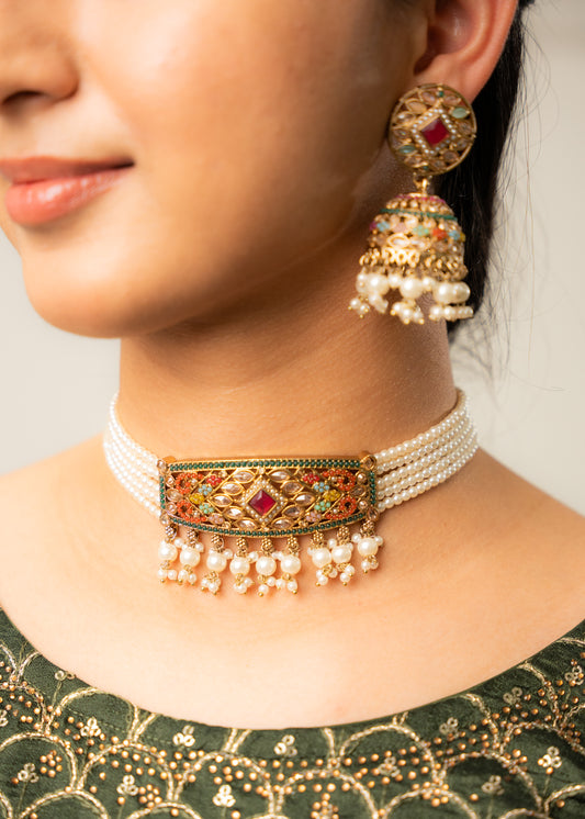 Pearl Multy Grace Choker Set