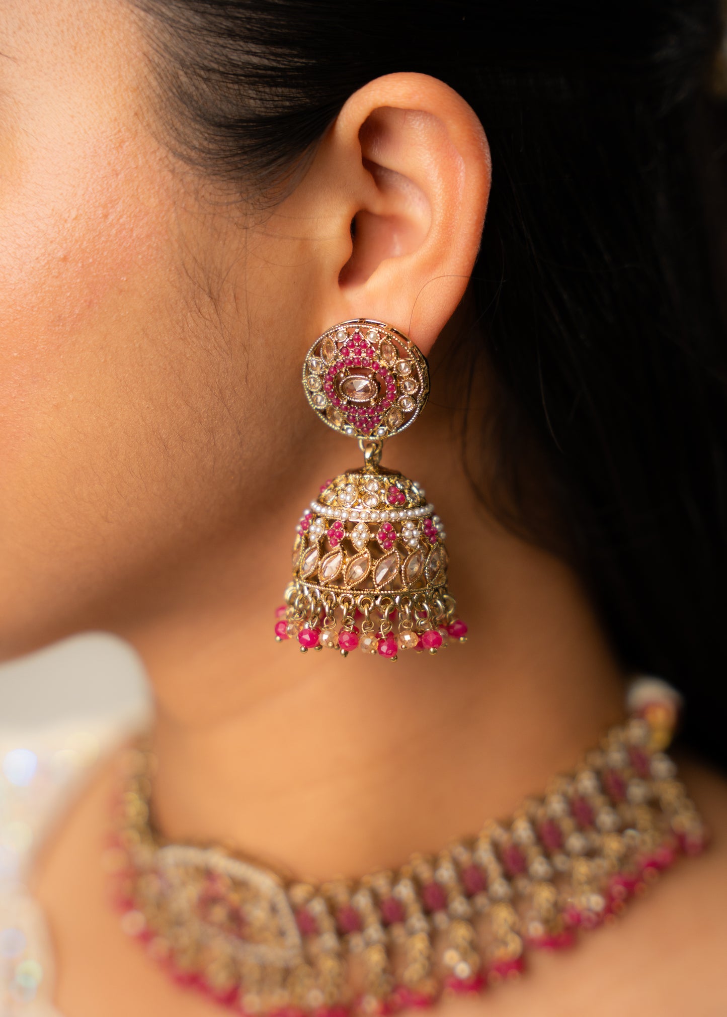 Ruby Glow Maharani Choker Set