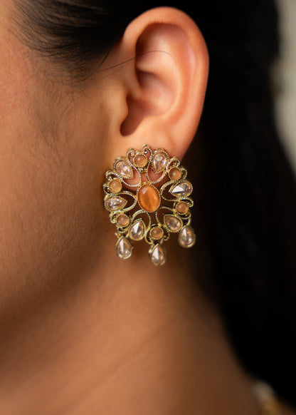 Royal Amber Kundan Necklace Set