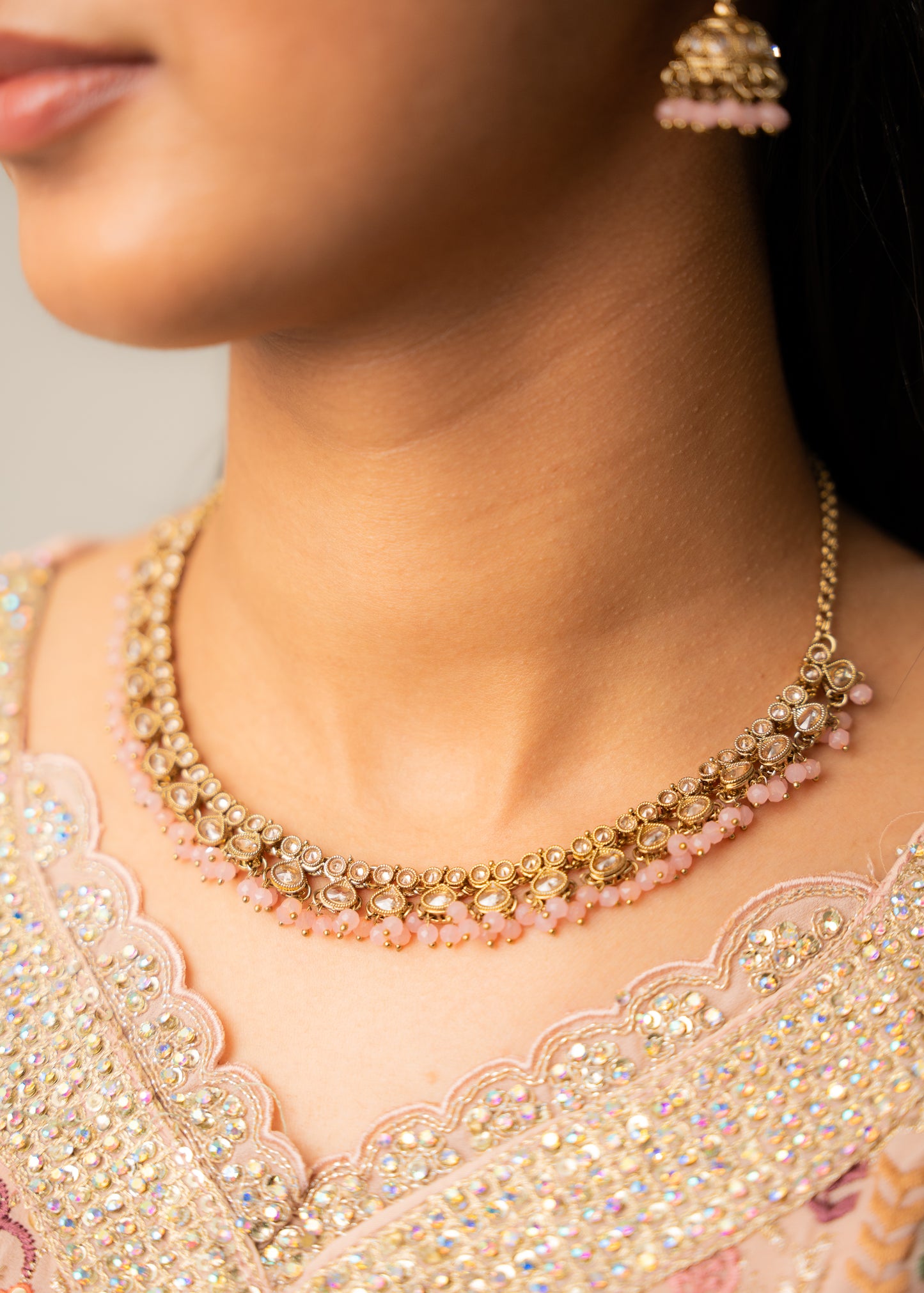 Blush Pink Heritage Necklace Set