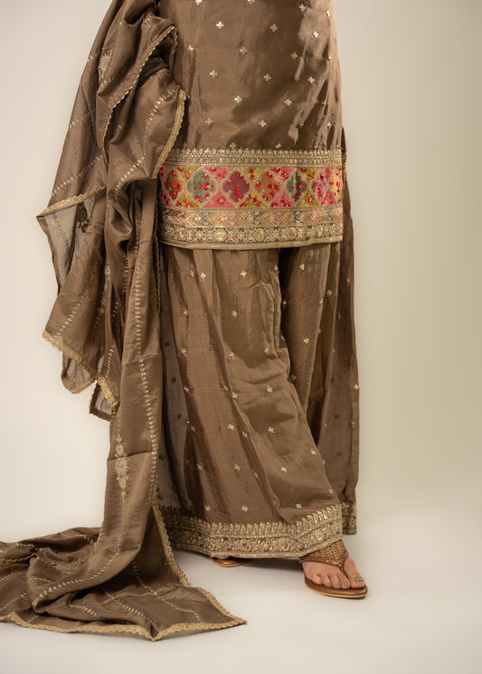 Mocha Gold Elegance Suit