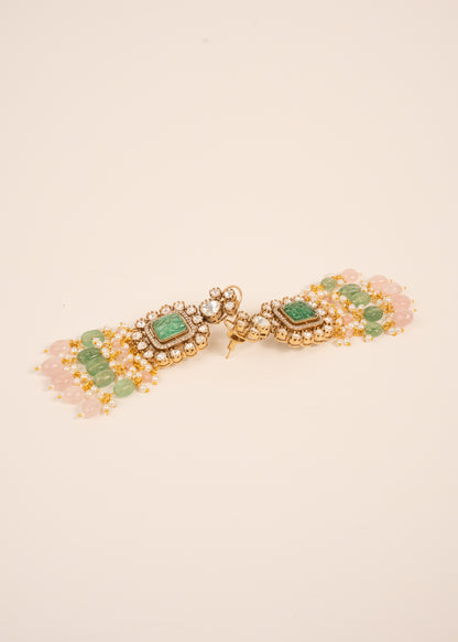Pastel Kundan Bridal Choker Set/ Uncut Kundan Necklace/ High Quality Jewelry/ Bollywood Style Necklace/ Mint/ Sage/ Green/ Pink/ Pista