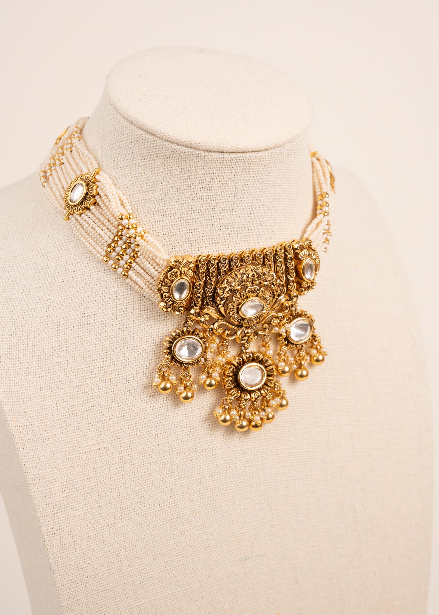 Kundan Heritage Meenakari Necklace Set/ South Indian Necklace Set/ Indian Choker Set/ Indian Gold Plated Jewelry/ Real Gold Look Necklace Set