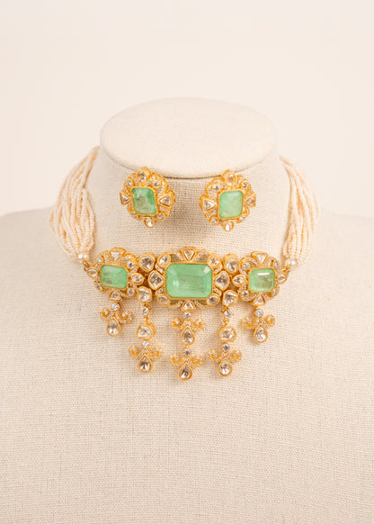 Kundan Necklace Set/ Indian Jewelry/Indian bridal set/Bridal jewelry.