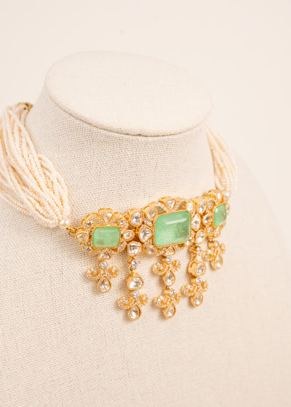 Kundan Necklace Set/ Indian Jewelry/Indian bridal set/Bridal jewelry.