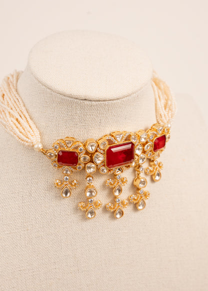 Kundan Necklace Set/ Indian Jewelry/Indian bridal set/Bridal jewelry.