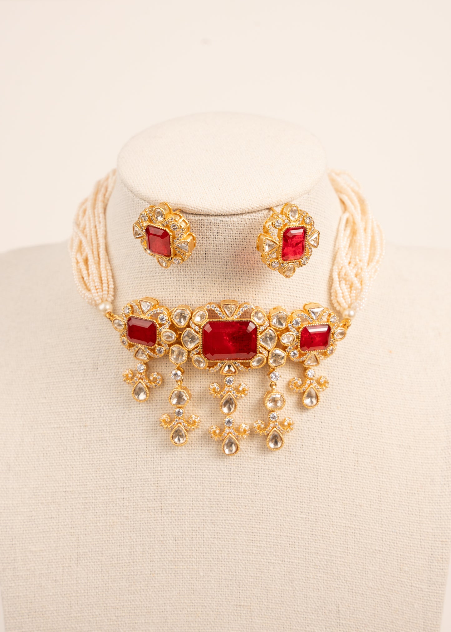Kundan Necklace Set/ Indian Jewelry/Indian bridal set/Bridal jewelry.