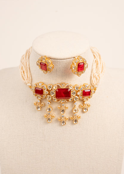 Kundan Necklace Set/ Indian Jewelry/Indian bridal set/Bridal jewelry.