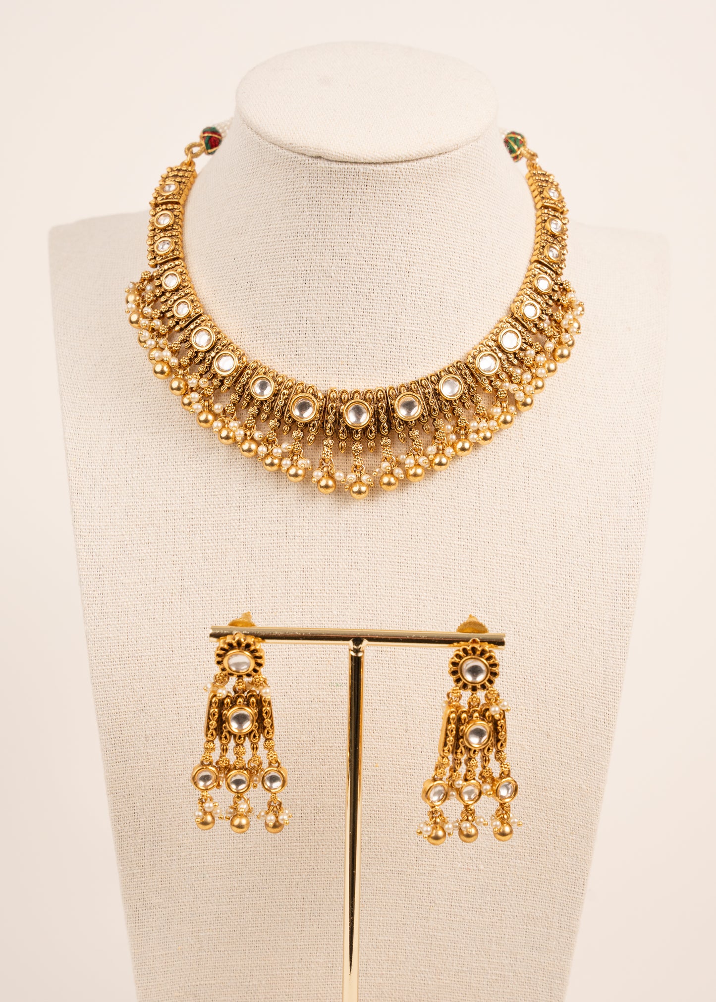 Gold plated necklace set/Indian gold plated jewelry/Traditional Jewelry/Real Gold look Jewelry