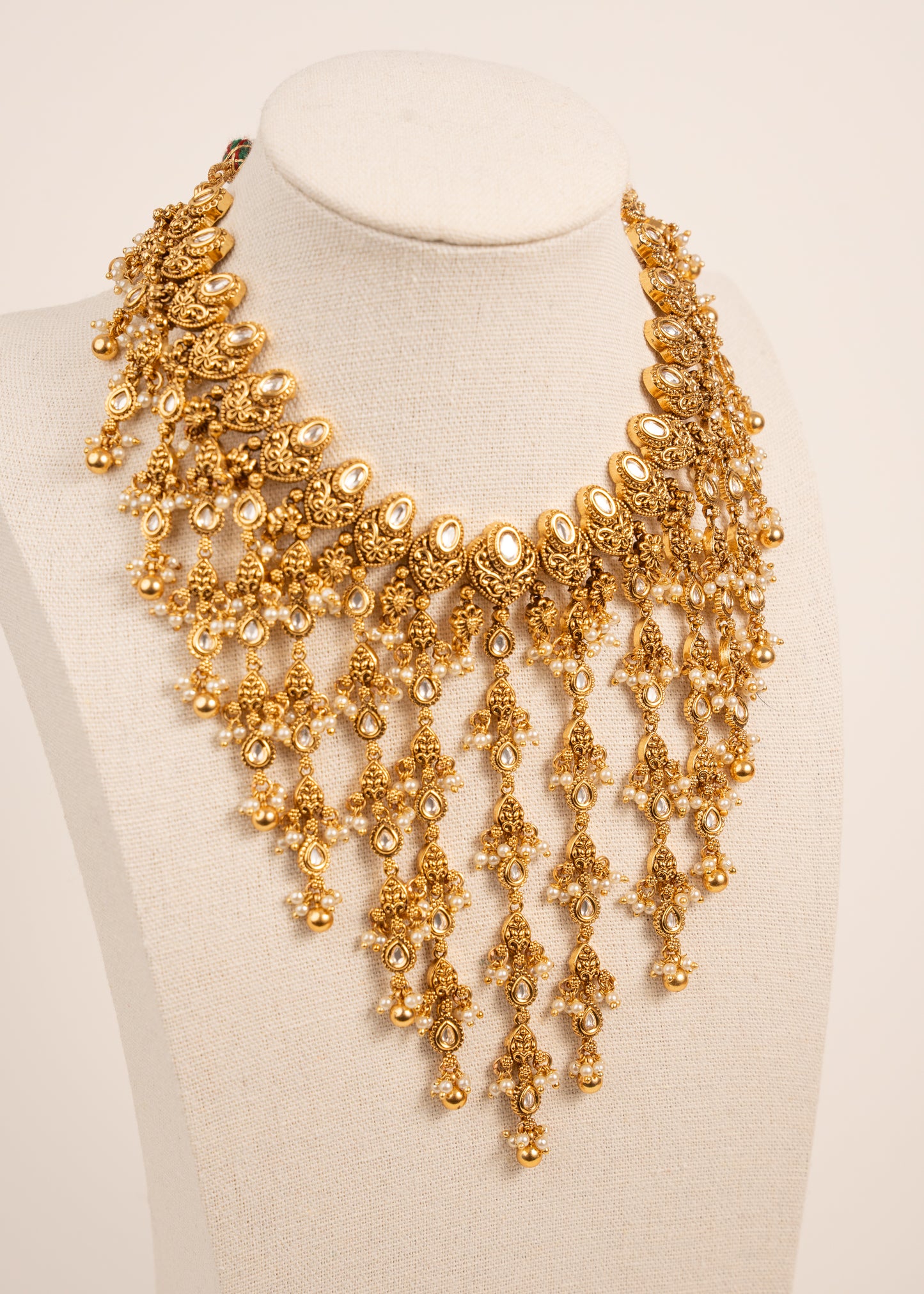 Premium Quality Gold Plated Statement Choker Set/ Indian Gold Plated Jewelry/ Traditional Jewelry/ Real Gold Look Necklace Set