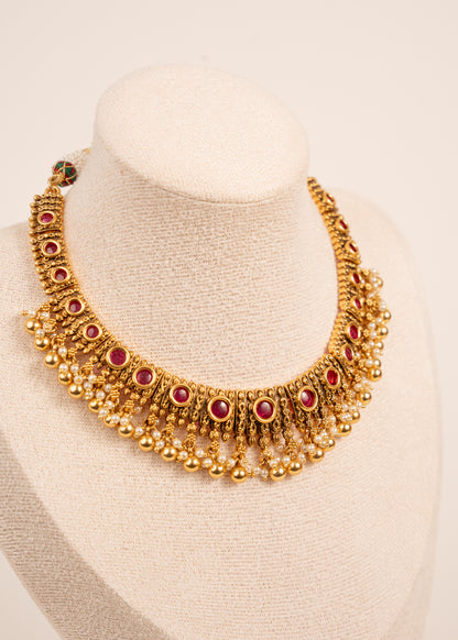 Gold plated necklace set/Indian gold plated jewelry/Traditional Jewelry/Real Gold look Jewelry
