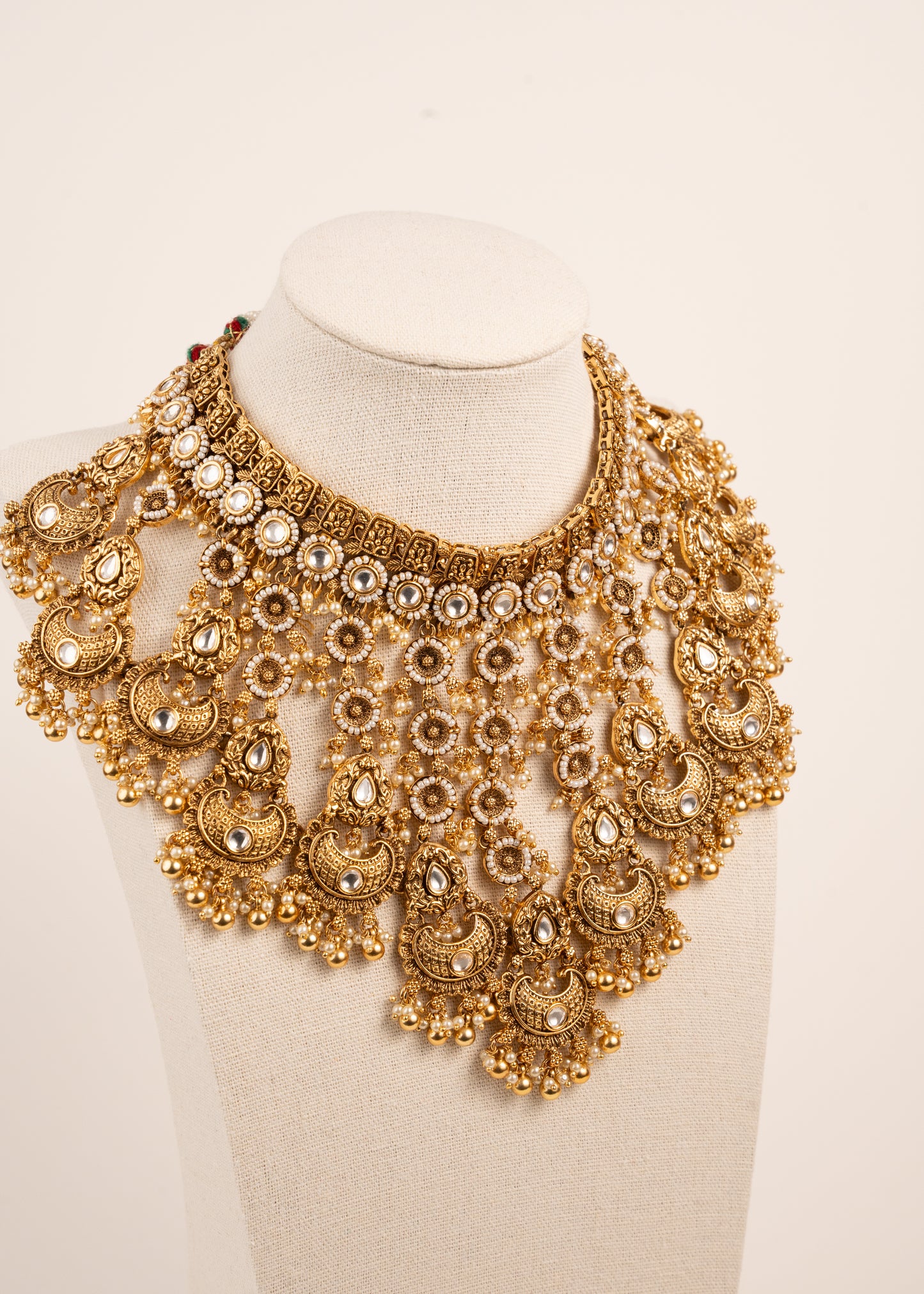 Kundan Bridal Necklace Set/ Gold Plated Bridal Necklace Set/ Indian Wedding Jewellery/ Indian Bridal Set