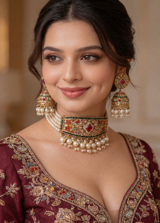 Pearl Multy Grace Choker Set