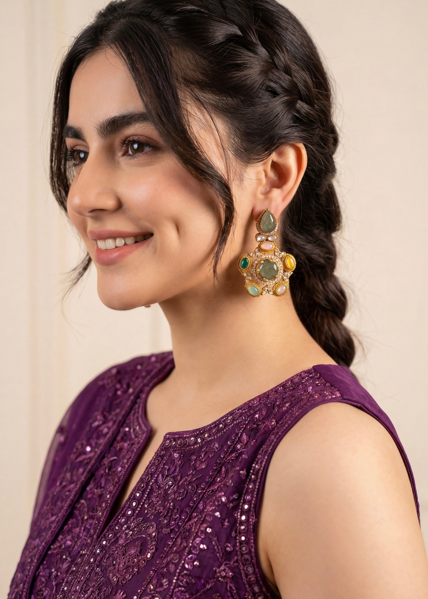 Sabyasachi Inspired Moissanite Earrings