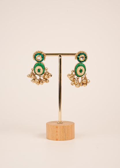 Kashmiri Earrings/ Indian Wedding Jewelry/ Traditional Jewellery/ Gold Plated Jewelry/ Designer Jewelry/ Lightweight Earrings (etsy image id: 7864991802)