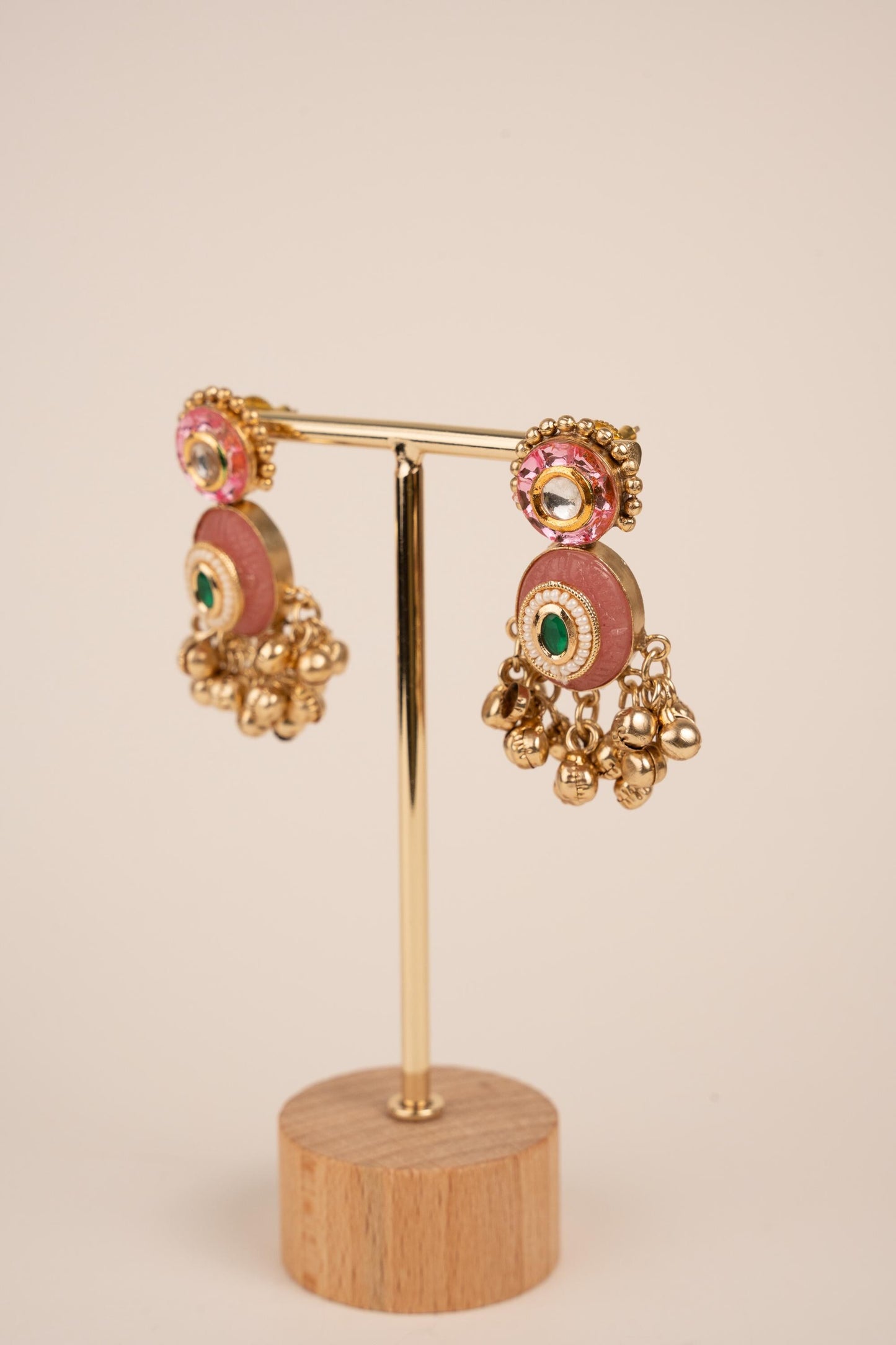 Kashmiri Earrings/ Indian Wedding Jewelry/ Traditional Jewellery/ Gold Plated Jewelry/ Designer Jewelry/ Lightweight Earrings (etsy image id: 7864997722)