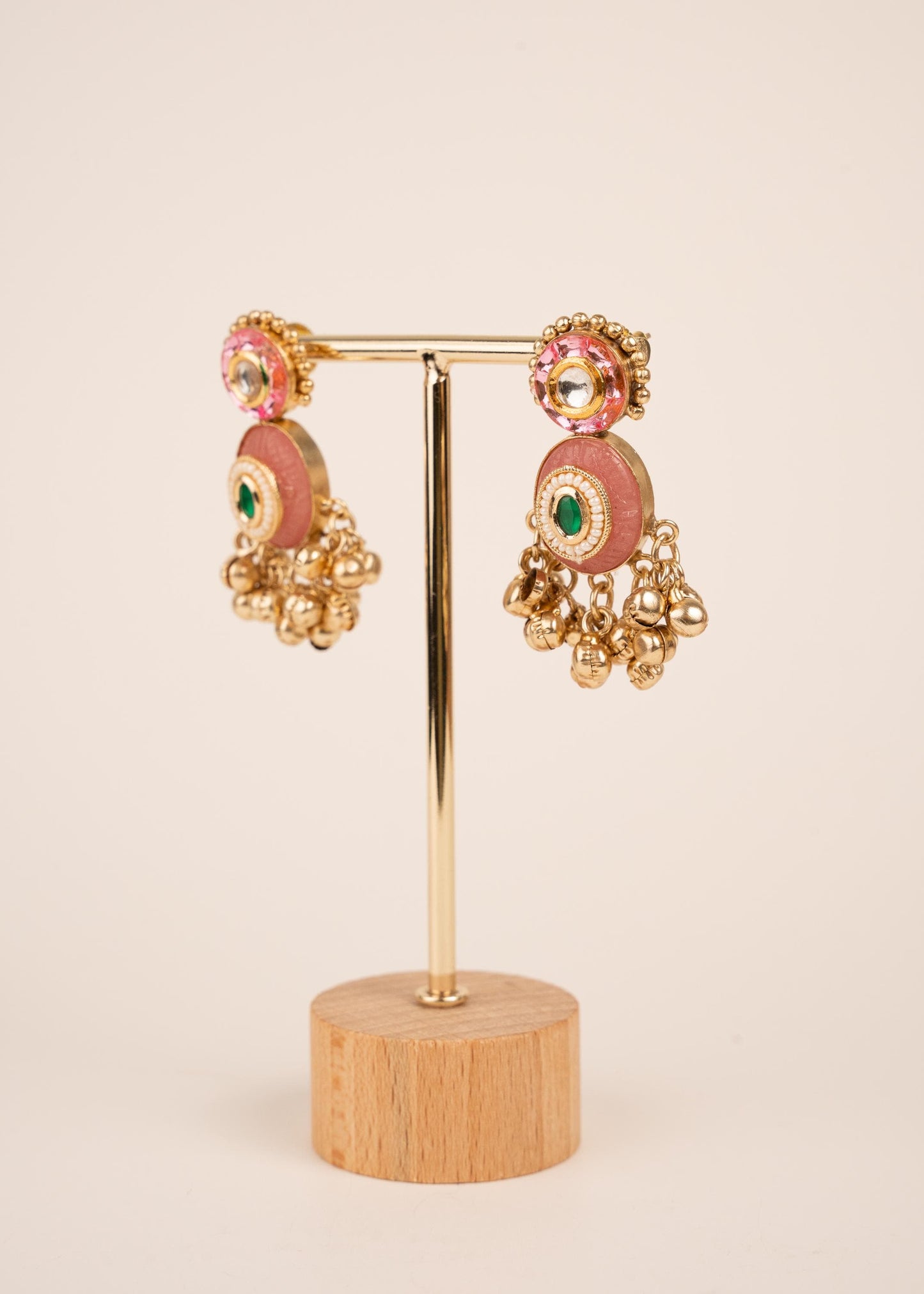 Kashmiri Earrings/ Indian Wedding Jewelry/ Traditional Jewellery/ Gold Plated Jewelry/ Designer Jewelry/ Lightweight Earrings (etsy image id: 7864997726)