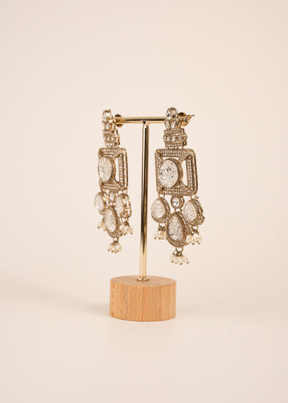 Handcrafted Antique Earrings/ Antique Jewelry/ Statemnet Earrings/ Party Wear Ethnic Jewelry/ High End Bollywood Jewellery/ Bridal Jewellery (etsy image id: 7865009538)