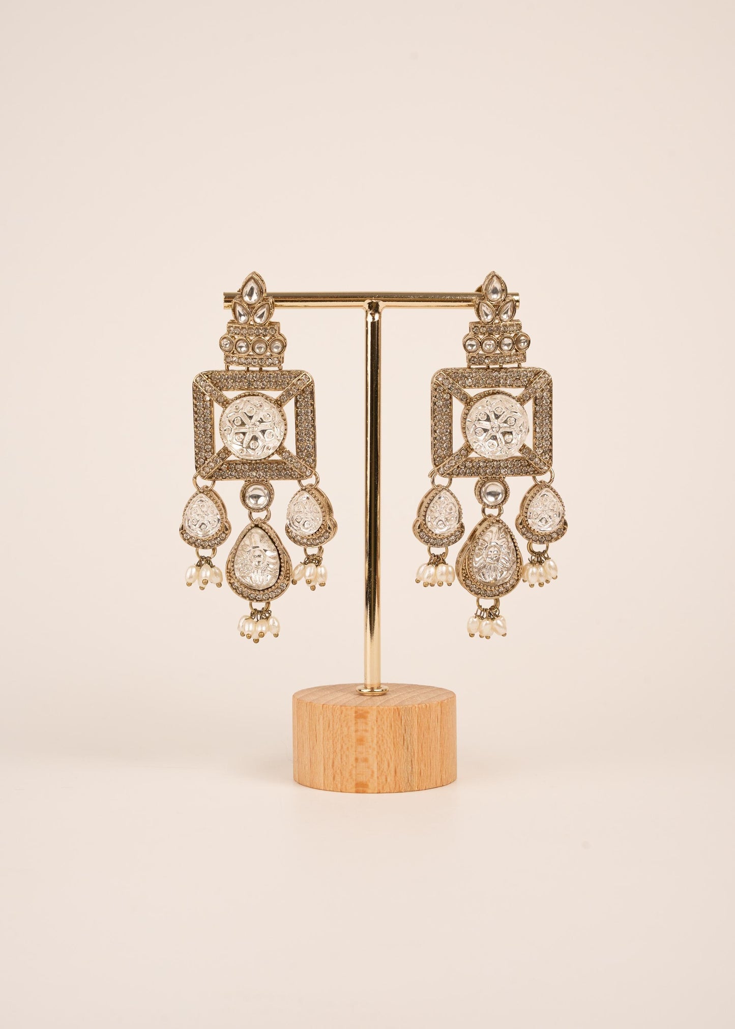 Handcrafted Antique Earrings/ Antique Jewelry/ Statemnet Earrings/ Party Wear Ethnic Jewelry/ High End Bollywood Jewellery/ Bridal Jewellery (etsy image id: 7865009554)