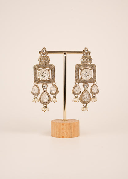Handcrafted Antique Earrings/ Antique Jewelry/ Statemnet Earrings/ Party Wear Ethnic Jewelry/ High End Bollywood Jewellery/ Bridal Jewellery (etsy image id: 7865009554)