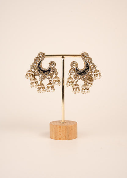 Premium Antique Chandbali Earrings/ Statement Chandbali Earrings/ Chandbali Earrings Set/ Indian Jewelry/ Gift set for her/ Trendy Chandbali (etsy image id: 7865026142)