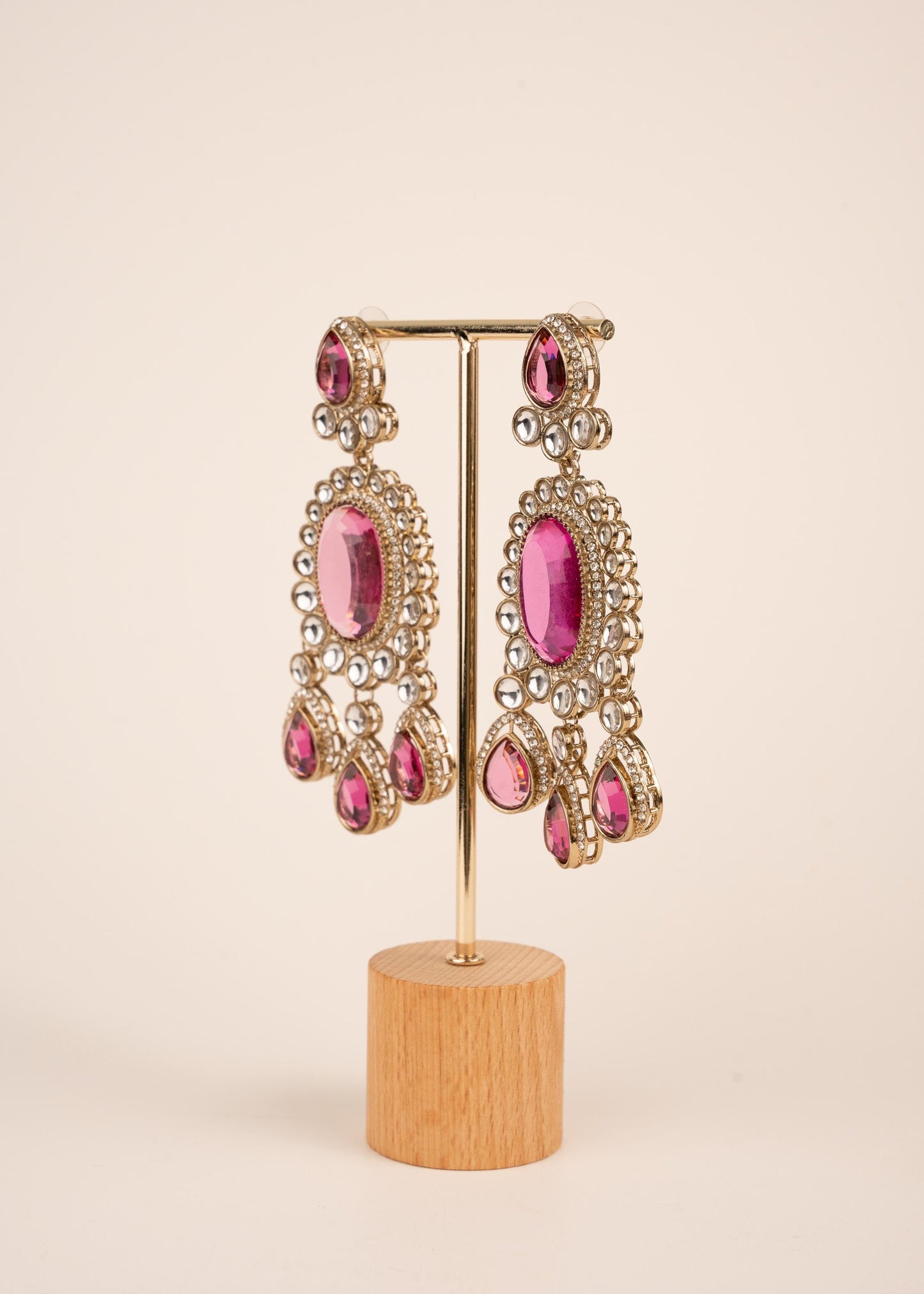 Antique Polki statement Earrings/ Indian Earrings/ Antique Traditional Jhumkas/ Bollowood Jewelry/ High Quality/ Stone Earrings/ Luxury (etsy image id: 7865038164)