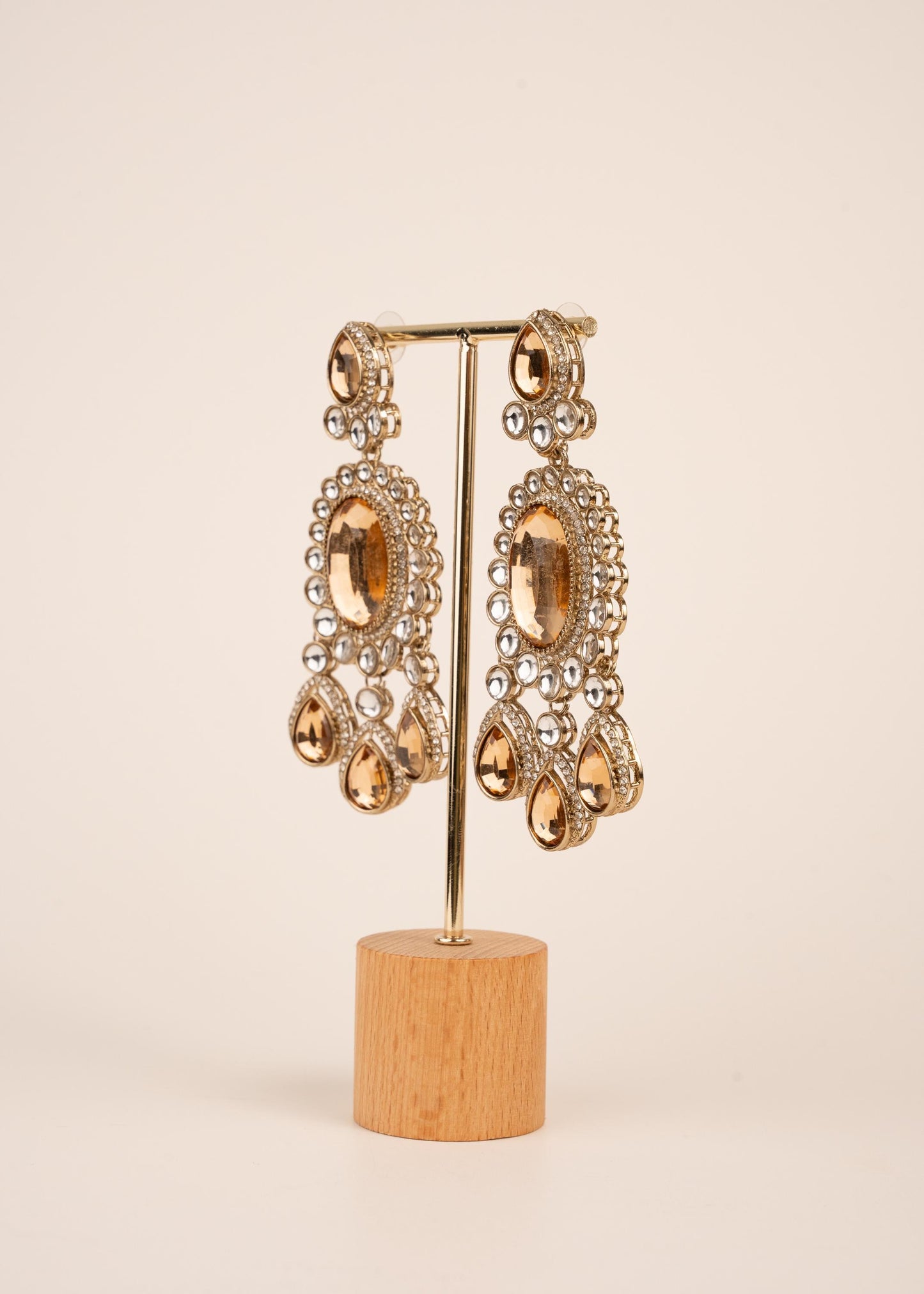 Antique Polki statement Earrings/ Indian Earrings/ Antique Traditional Jhumkas/ Bollowood Jewelry/ High Quality/ Stone Earrings/ Luxury (etsy image id: 7865038316)