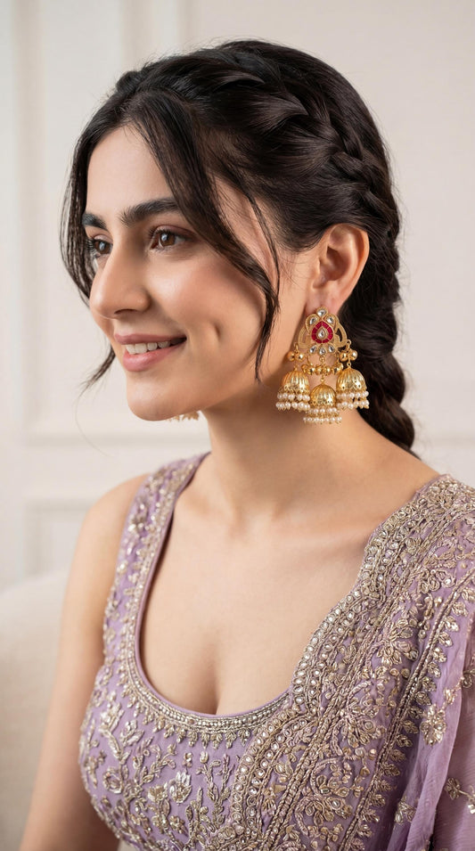 Kashmiri Ghungroo Earrings/ Kashmiri Jewelry/ Party wear Earrings/ Statemnet Earrings/ Viral Kashmiri Jewelry/ Indian Jewellery/ Jhumkas (etsy image id: 7865043496)