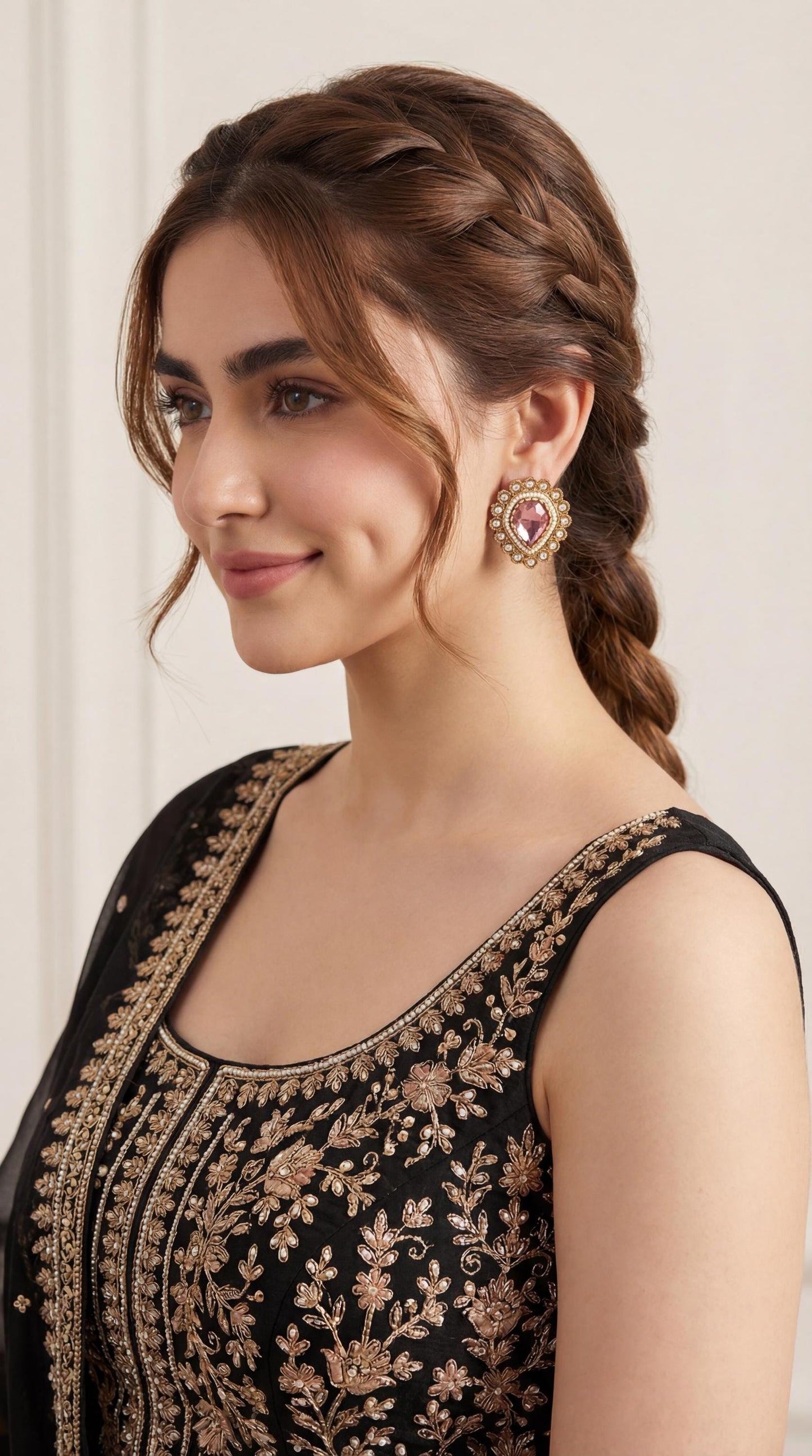 Kundan Stud Earrings/ Moissanite Polki Kundan Earrings/ CZ Diamond Stud/ Statement Studs/ Trendy Stud Earrings/ Luxury Earrings (etsy image id: 7865111984)