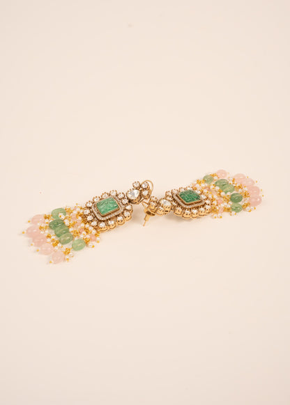 Pastel Kundan Bridal Choker Set/ Uncut Kundan Necklace/ High Quality Jewelry/ Bollywood Style Necklace/ Mint/ Sage/ Green/ Pink/ Pista __etsy:7871392863