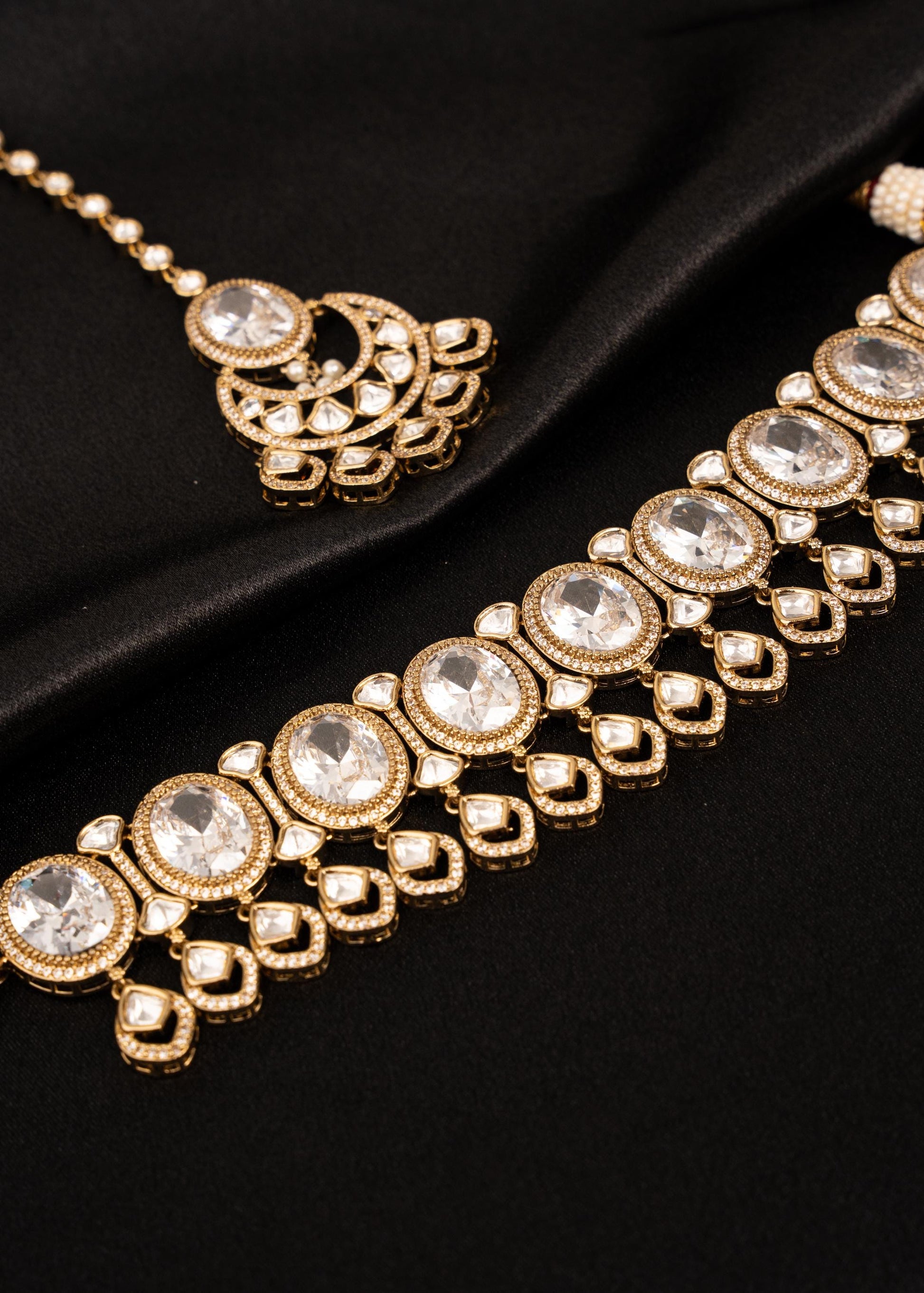 Premium Kundan Choker Necklace Set/ Indian Jewelry/ Antique Jewellery/ Bridal Kundan Jewellry/ Bollywood (etsy image id: 7888829992)